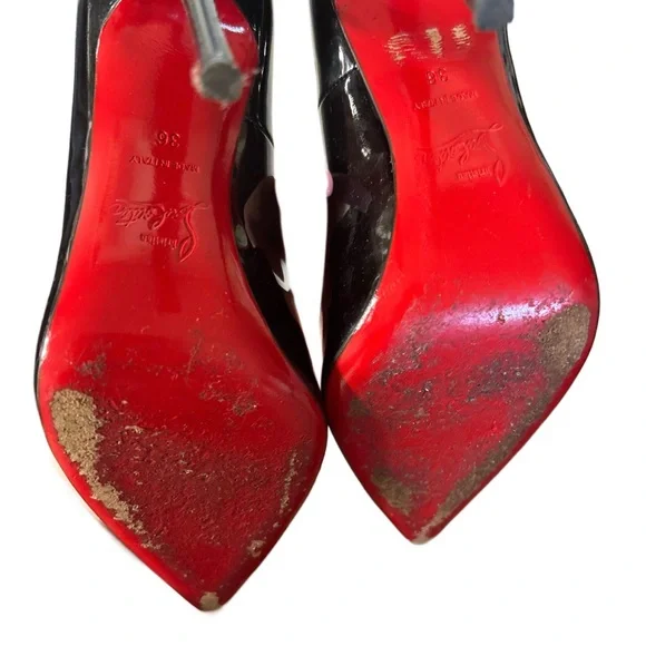 Christian Louboutin Black Patent Heels - Picture 2 of 2